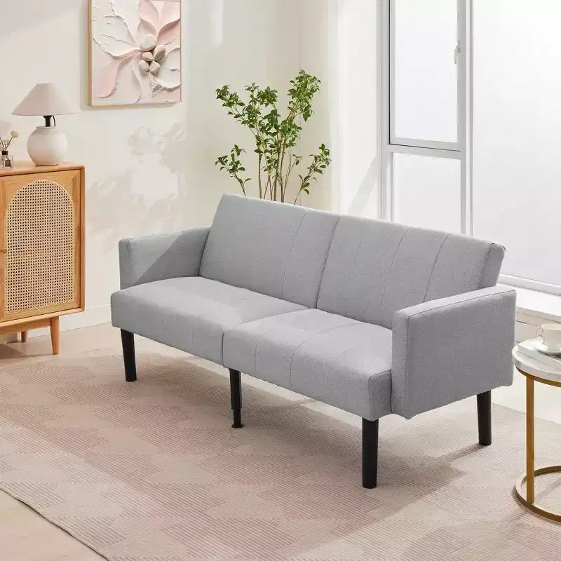 Divano letto futon convertibile a 3 posti Verde / Grigio