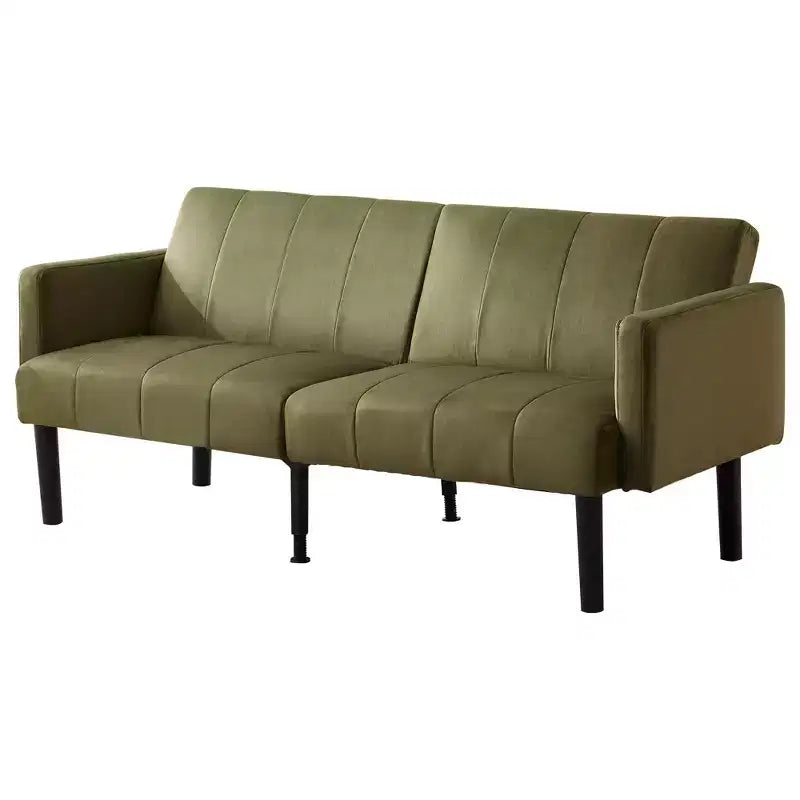 Divano letto futon convertibile a 3 posti Verde / Grigio