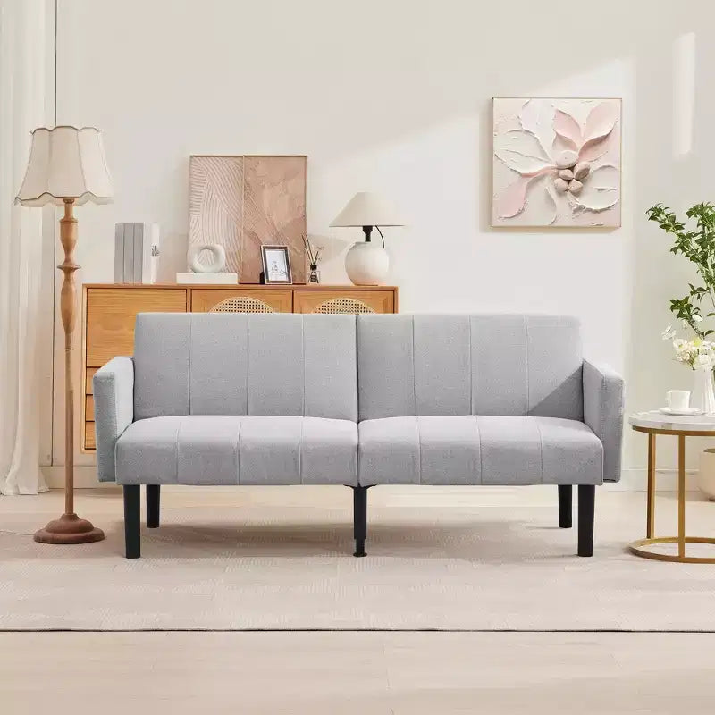 Divano letto futon convertibile a 3 posti Verde / Grigio