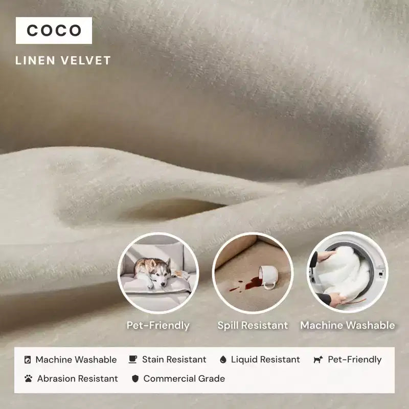 Divano ad angolo modulare lavabile + pouf, colori multipli, 5 posti a sedere