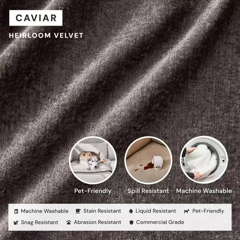 Divano ad angolo modulare lavabile + pouf, colori multipli, 5 posti a sedere