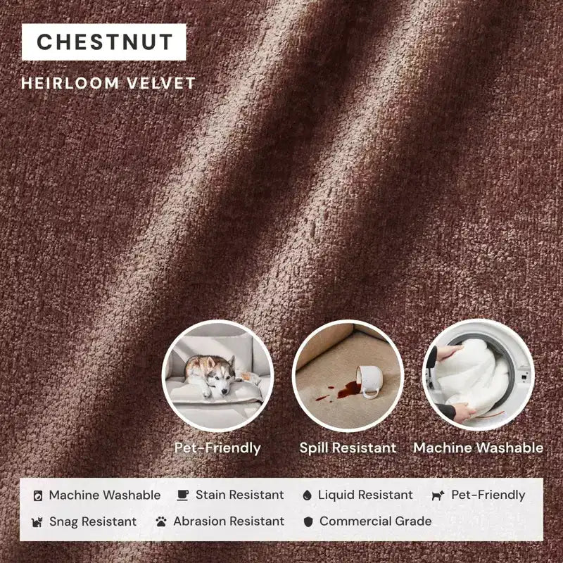 Divano ad angolo modulare lavabile + pouf, colori multipli, 5 posti a sedere