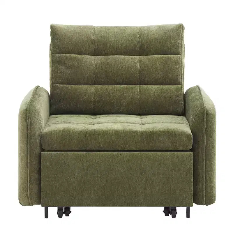 Sedia letto convertibile 3-in-1 Beige/Verde/Arancio, singola