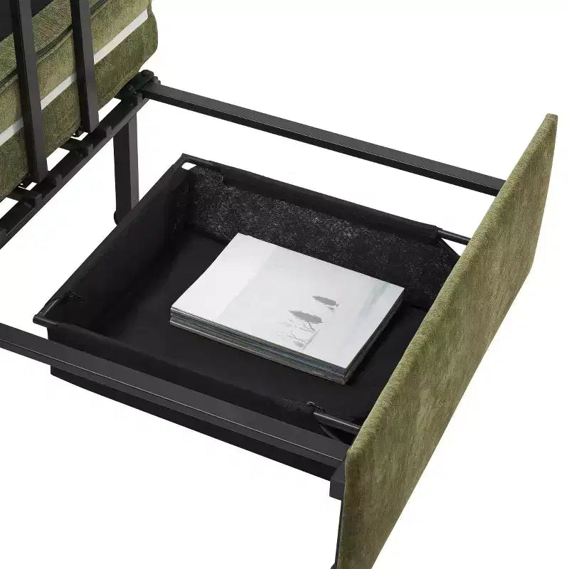 Sedia letto convertibile 3-in-1 Beige/Verde/Arancio, singola