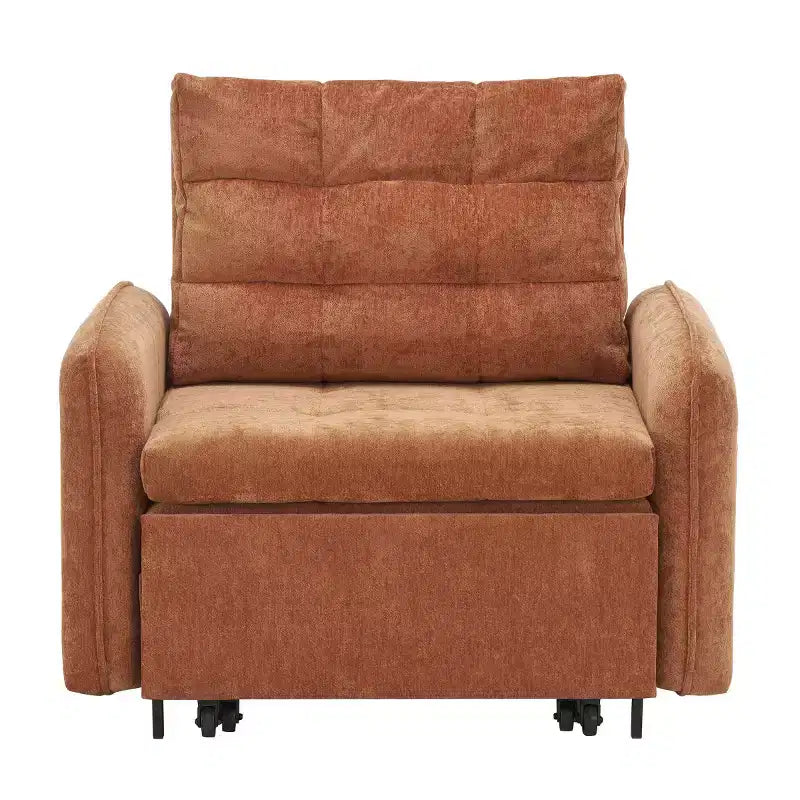 Sedia letto convertibile 3-in-1 Beige/Verde/Arancio, singola
