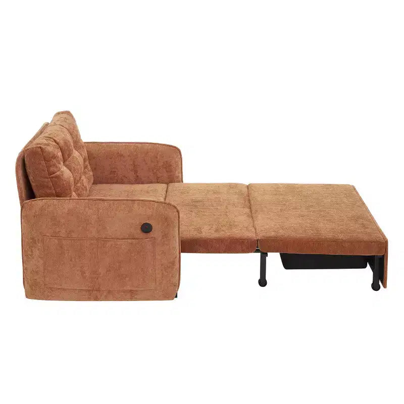 Sedia letto convertibile 3-in-1 Beige/Verde/Arancio, singola