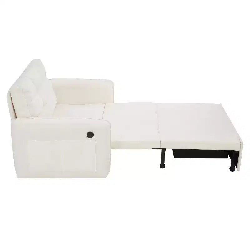 Sedia letto convertibile 3-in-1 Beige/Verde/Arancio, singola