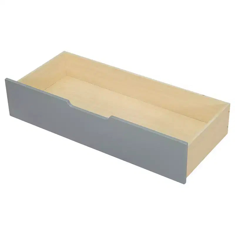 Divano letto a piattaforma imbottito in lino color crema/grigio con contenitore – Singolo/Matrimoniale, 1 posto