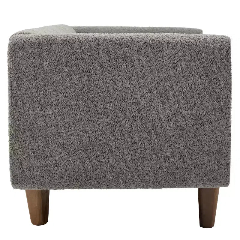 Divano a 3 posti rivestito in bouclé beige / grigio scuro / verde / farina d'avena / arancione