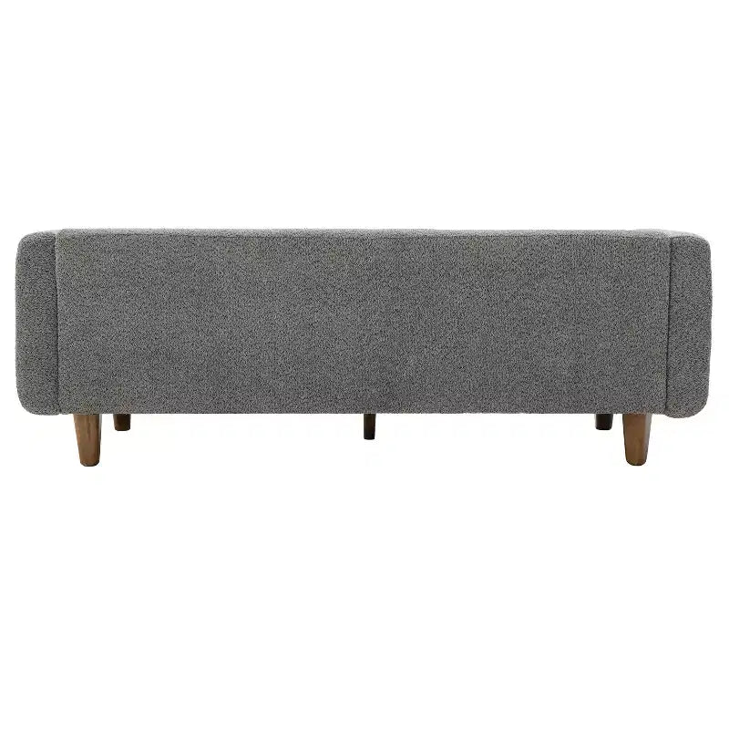 Divano a 3 posti rivestito in bouclé beige / grigio scuro / verde / farina d'avena / arancione