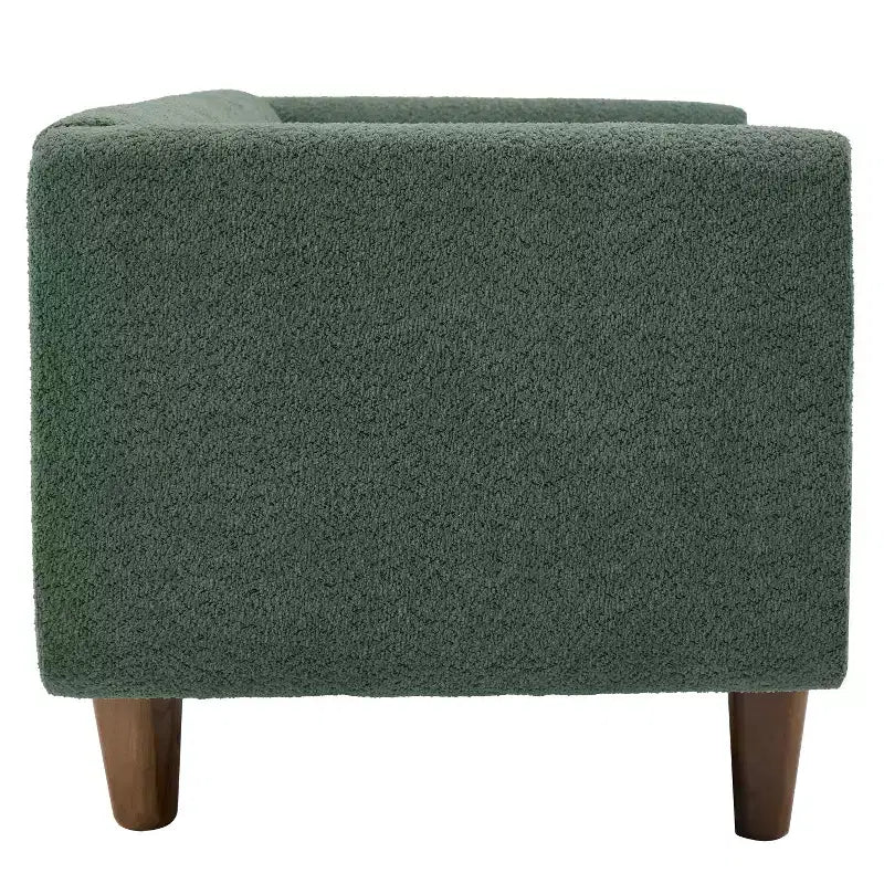 Divano a 3 posti rivestito in bouclé beige / grigio scuro / verde / farina d'avena / arancione