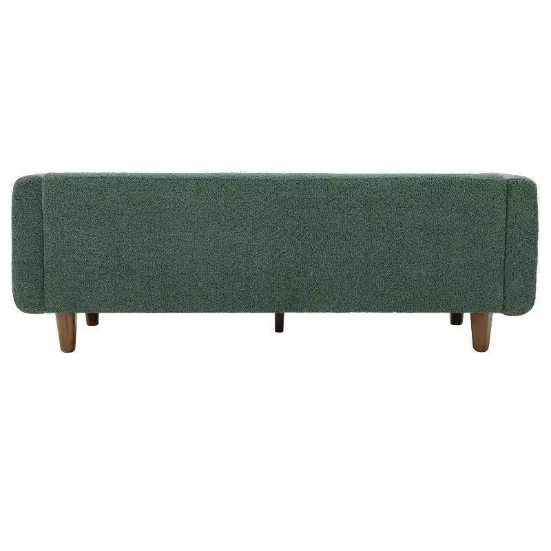 Divano a 3 posti rivestito in bouclé beige / grigio scuro / verde / farina d'avena / arancione