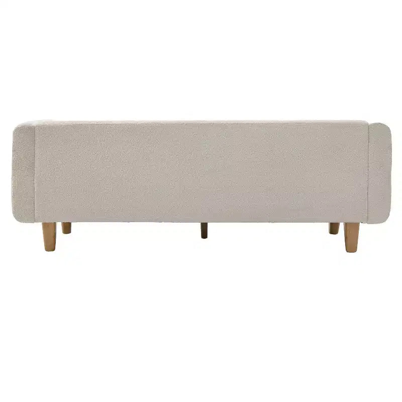 Divano a 3 posti rivestito in bouclé beige / grigio scuro / verde / farina d'avena / arancione