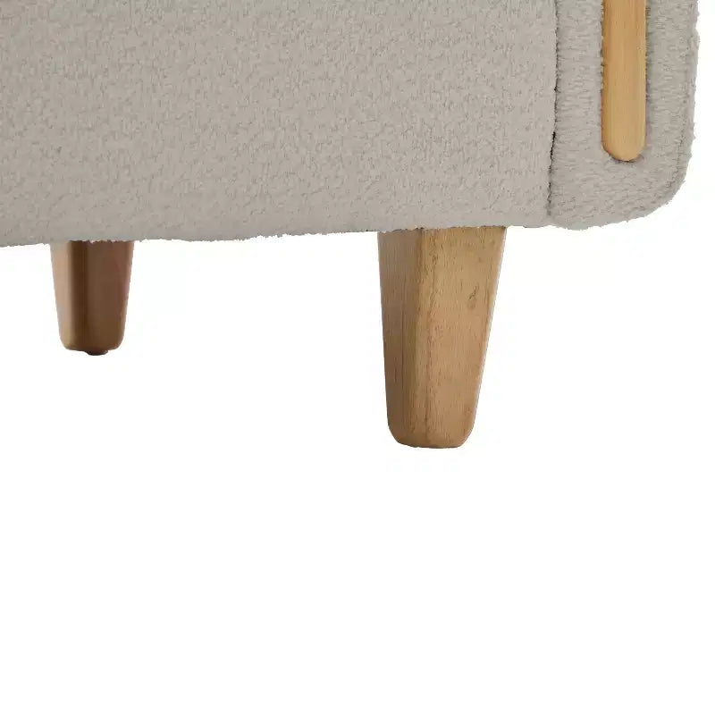 Divano a 3 posti rivestito in bouclé beige / grigio scuro / verde / farina d'avena / arancione