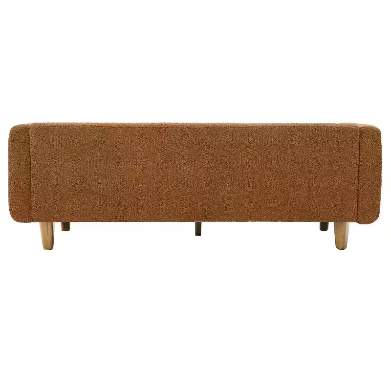 Divano a 3 posti rivestito in bouclé beige / grigio scuro / verde / farina d'avena / arancione