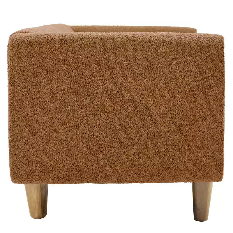 Divano a 3 posti rivestito in bouclé beige / grigio scuro / verde / farina d'avena / arancione