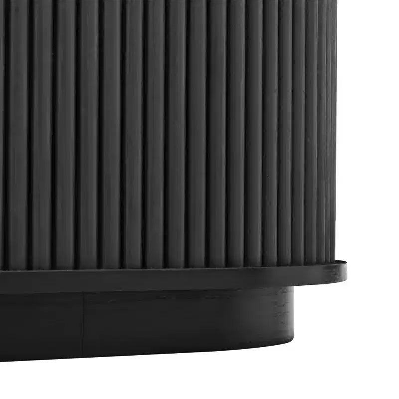 Mobile TV da masseria con anta scorrevole, finitura Nera / Naturale / Noce, adatto per TV fino a 75", montaggio a 1 persona