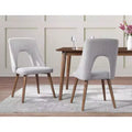 Sedia da pranzo di metà secolo, grigio/noce, set di 2