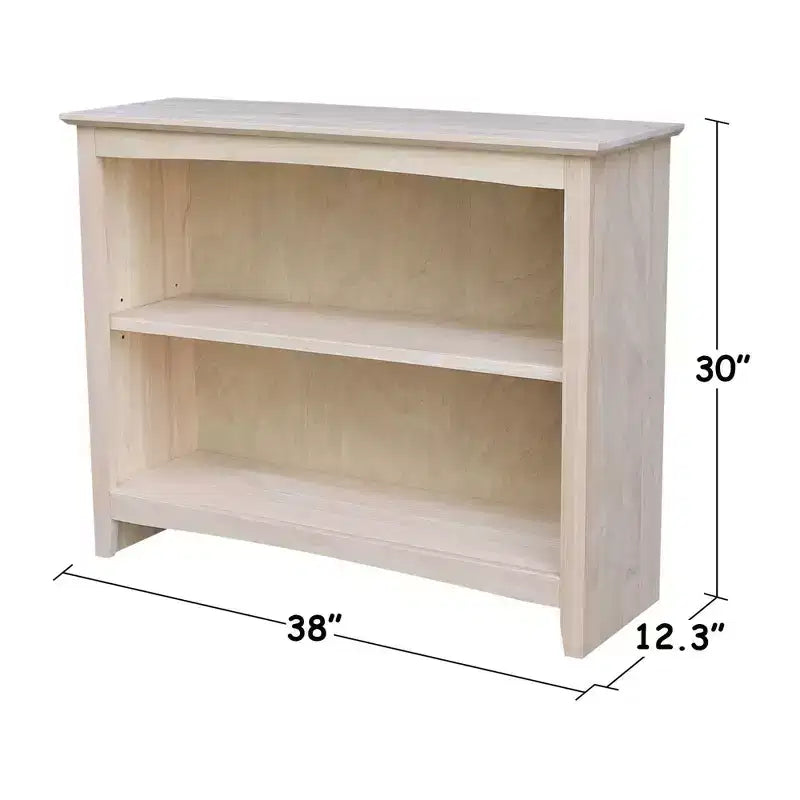 Libreria Shaker non finita, 2 ripiani, 96,5 cm L x 76 cm H