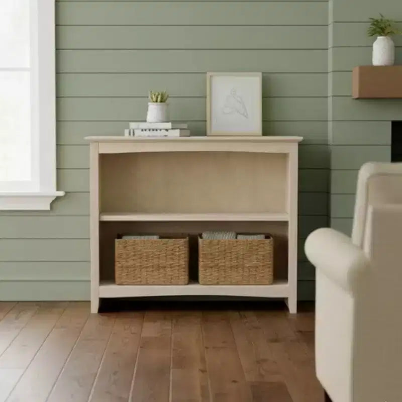 Libreria Shaker non finita, 2 ripiani, 96,5 cm L x 76 cm H