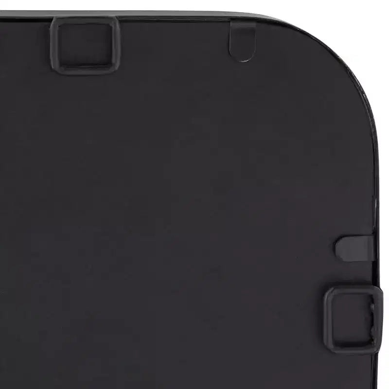 Specchio da parete rettangolare con cornice in ferro nero, 1 persona, 24" larghezza