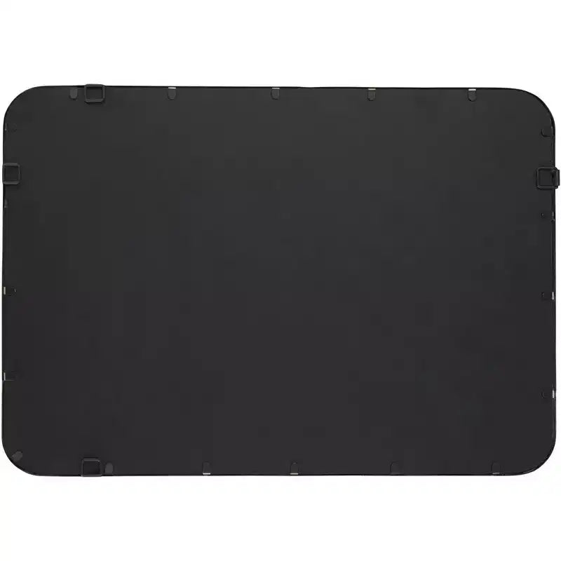 Specchio da parete rettangolare con cornice in ferro nero, 1 persona, 24" larghezza