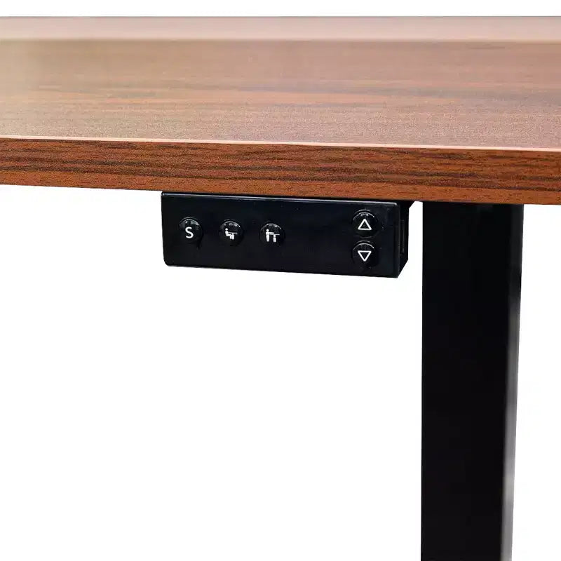 Scrivania elettrica regolabile in altezza a 2 ripiani, telaio bianco/nero, per 1 persona, 48"