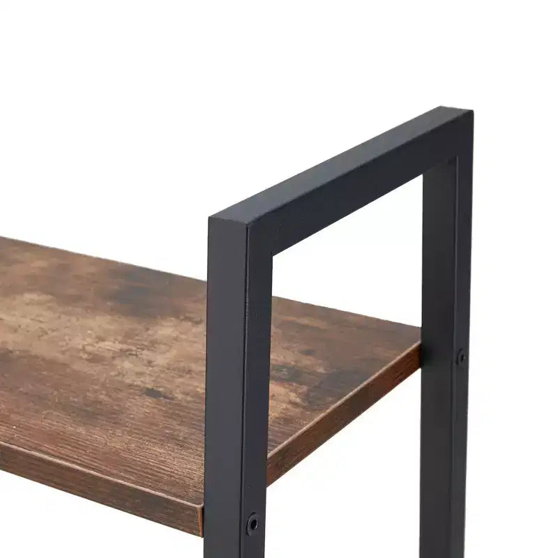 Jomeed Scaffale Organizzatore per Libreria a 4 Ripiani Rustico Moderno in Legno e Acciaio