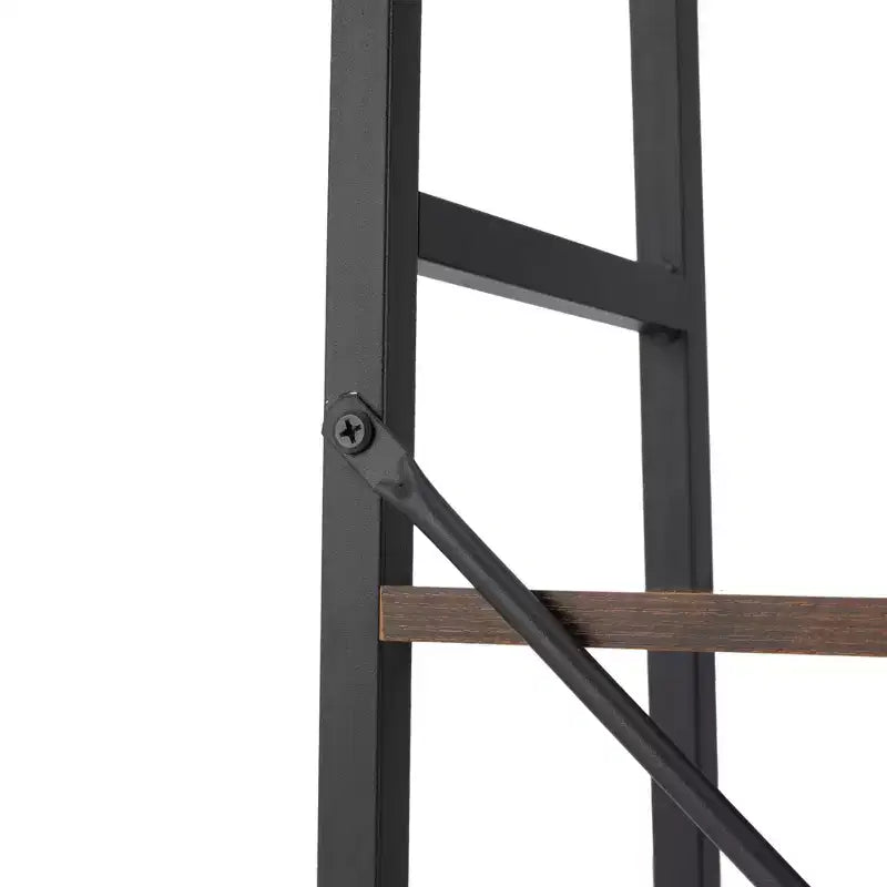 Jomeed Scaffale Organizzatore per Libreria a 4 Ripiani Rustico Moderno in Legno e Acciaio