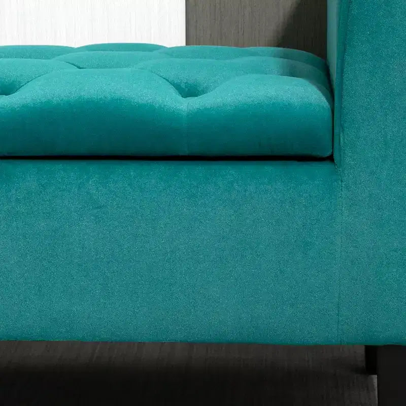 Panca Ottomana Contenitore trapuntata blu / verde / grigia, 1 posto