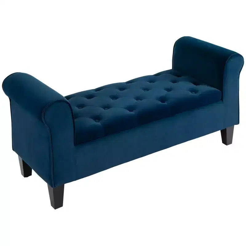 Panca Ottomana Contenitore trapuntata blu / verde / grigia, 1 posto