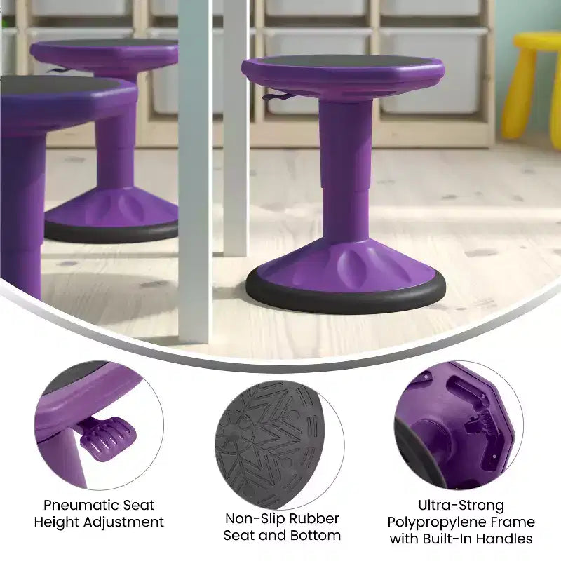 Sgabello Active Motion per bambini, colori assortiti, seduta singola