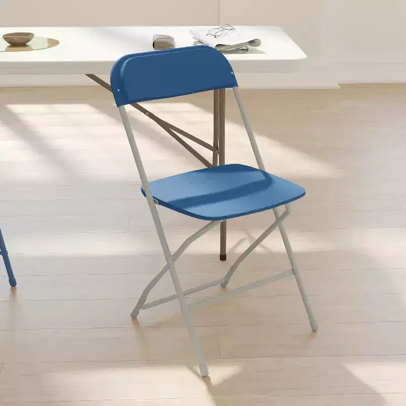 Sedia pieghevole in plastica, colori assortiti, confezione da 4, 4 posti a sedere