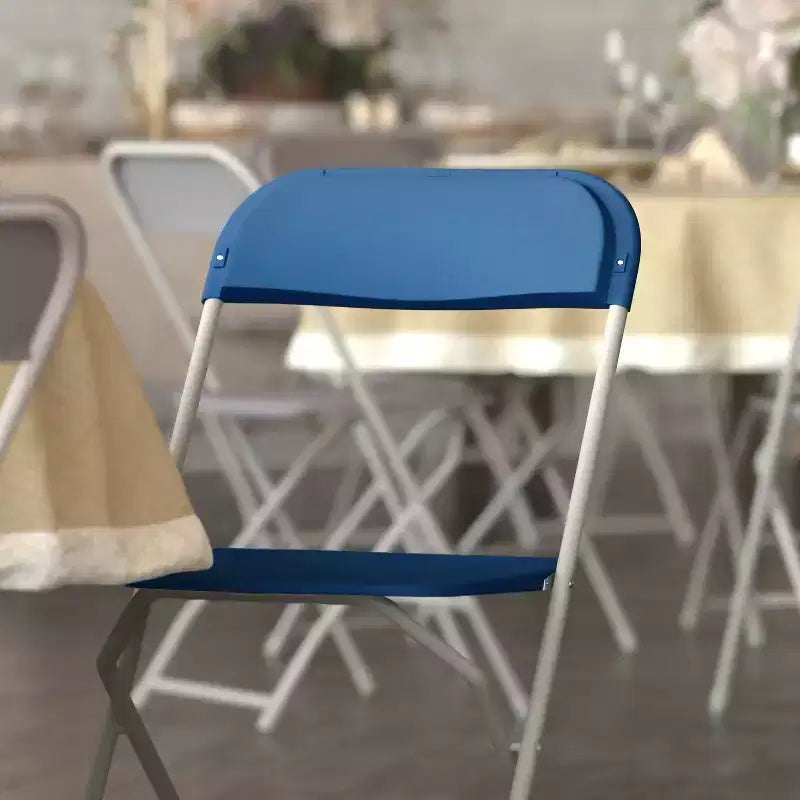 Sedia pieghevole in plastica, colori assortiti, confezione da 4, 4 posti a sedere