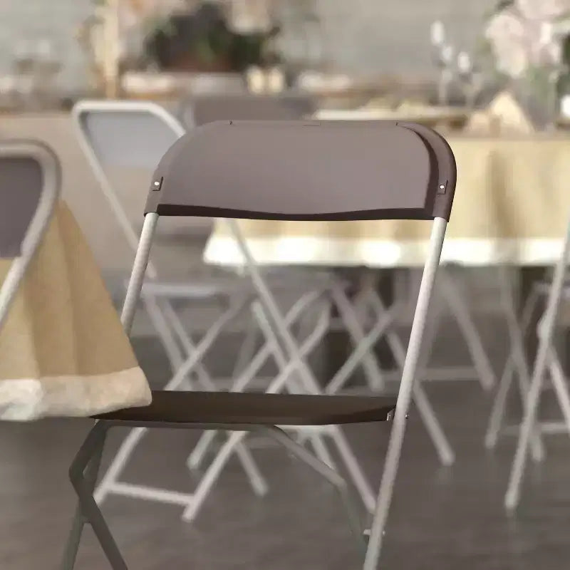 Sedia pieghevole in plastica, colori assortiti, confezione da 4, 4 posti a sedere