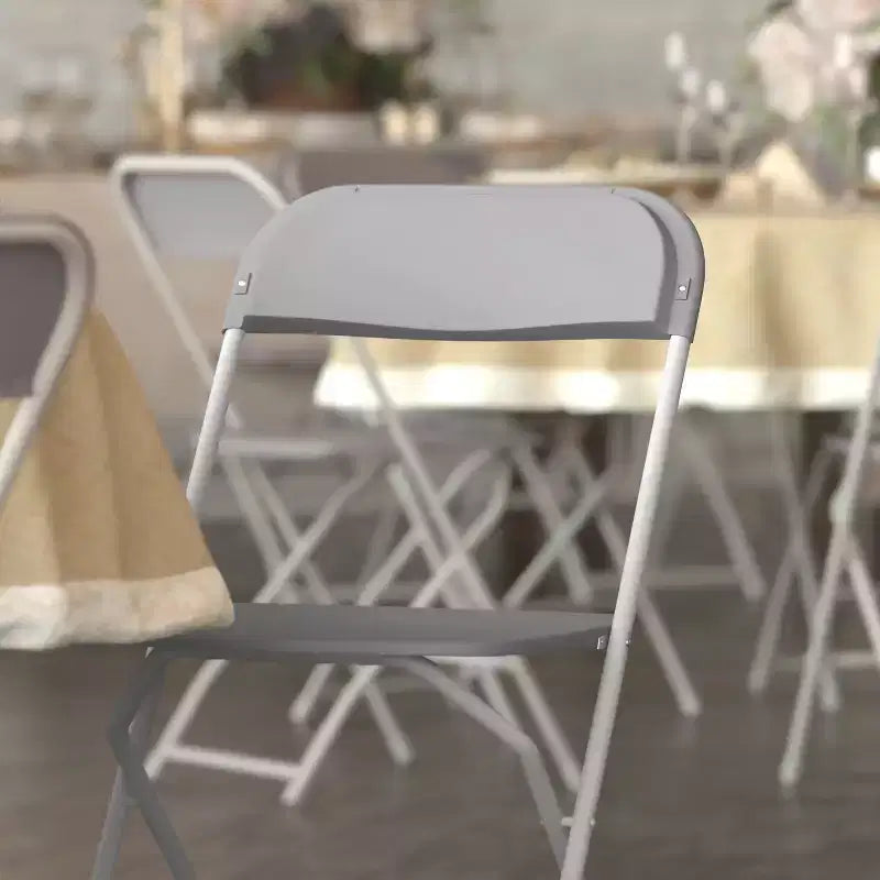 Sedia pieghevole in plastica, colori assortiti, confezione da 4, 4 posti a sedere
