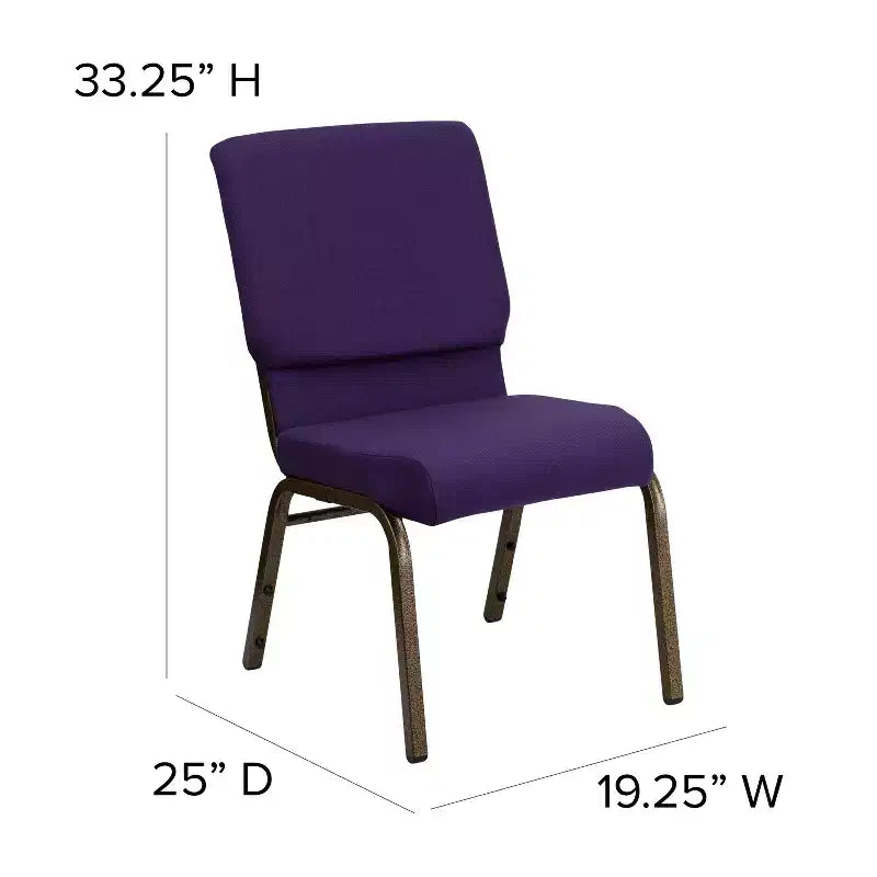 Sedia impilabile da auditorium Royal viola e oro, 1 posto