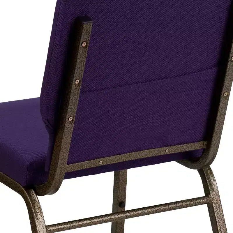 Sedia impilabile da auditorium Royal viola e oro, 1 posto