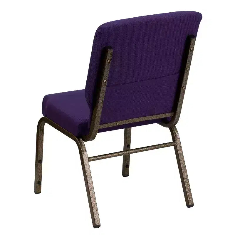 Sedia impilabile da auditorium Royal viola e oro, 1 posto
