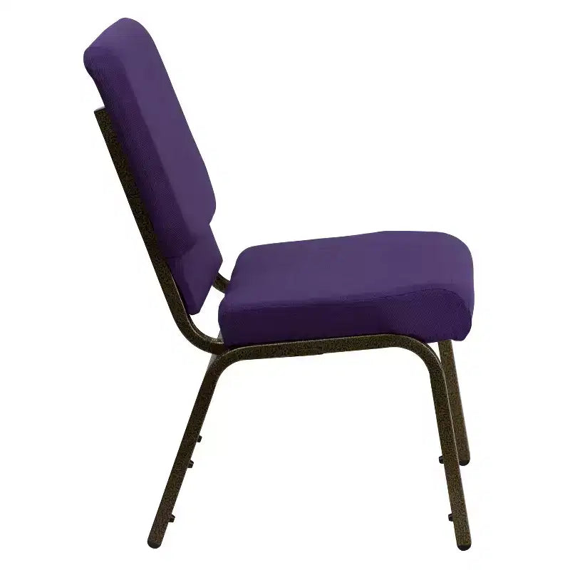 Sedia impilabile da auditorium Royal viola e oro, 1 posto