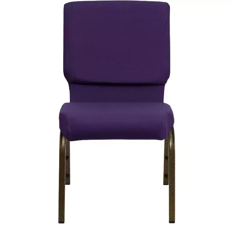 Sedia impilabile da auditorium Royal viola e oro, 1 posto